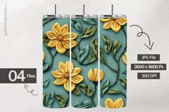 Knitted Flower Digital Papers - 04 Variations Product Image 2