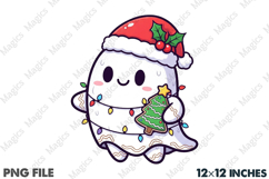 Merry Christmas Png, Christmas Ghost Product Image 1