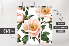 Peach Peonies Digital Papers - 04 Variations Product Image 2