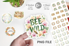 Tropical Aloha Bee Quotes Sticker Product Image 1