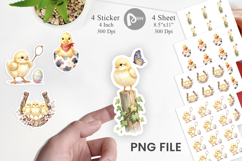 Western Chick Duckling Art Sticker Product Image 1