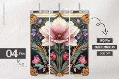 Nouveau Flower Digital Papers - 04 Variations Product Image 2