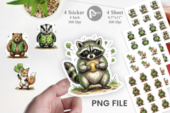 Funny St Patricks Animal Sticker Product Image 1