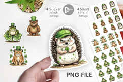 Lucky St Patricks Animal Sticker Product Image 1