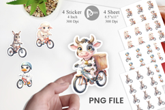 Big Eye Barnyard Biking Sticker Product Image 1