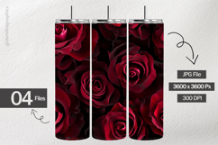 Maroon Roses Digital Papers - 04 Variations Product Image 2