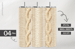 Knit Beige Digital Papers - 04 Variations Product Image 2