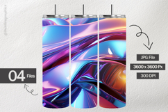 Rainbow Holographic Digital Papers - 04 Variations Product Image 2