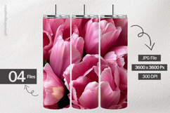 Pink Tulips Digital Papers - 04 Variation Product Image 2