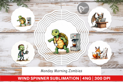 Monday Morning Zombie Wind Spinner Product Image 1