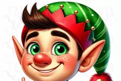 Christmas Elf Sublimation PNG | Digital Download for Card Product Image 3