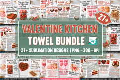 Valentine Kitchen Towel PNG Bundle, Valentine PNG Bundle Product Image 1