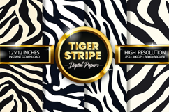 Tiger Stripes Digital Papers - 04 Variations Product Image 1