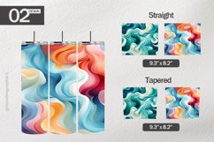 Wavy Tumbler Wrap| Tumbler Sublimation Wrap Product Image 1