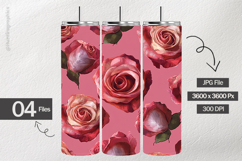 Prink Roses Digital Papers - 04 Variations Product Image 2