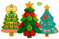 Coquette Crochet Yarn Christmas Tree Png, Christmas Tree Png Product Image 1