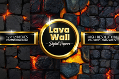 Lava Wall Digital Papers - 04 Variation Product Image 1