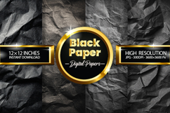 Black Papers Digital Papers - 04 Variations Product Image 1
