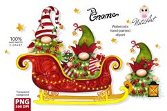 Christmas Gnomes, Christmas elves in a sleigh, Gnomes Product Image 1