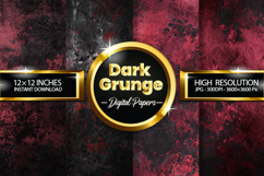 Dark Grunge Digital Papers - 04 Variations Product Image 1