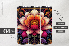 Nouveau Flower Digital Papers - 04 Variations Product Image 2