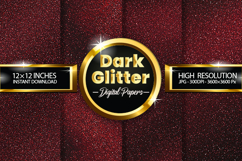 Dark Glitter Digital Papers - 04 Variations Product Image 1