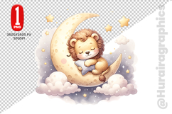 Cute Lion Clipart - PNG File Product Image 1