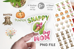 Funny Wonky Garden Mom Sticker Product Image 1