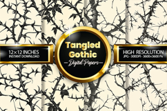 Tangled Gothic Digital Papers - 04 Variations Product Image 1