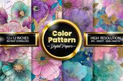 Watercolor Pattern Digital Papers - 04 Variations Product Image 1