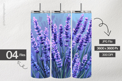 Lavendar Flower Digital Papers - 04 Variations Product Image 2