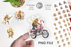 Sarcastic Rocker Bee Sticker Product Image 1