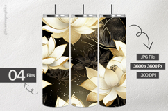 Lotus Flower Digital Papers - 04 Variations Product Image 2