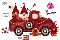 Dwarfs on a truck for Valentine's Day, valentine's day Product Image 1