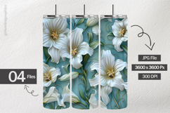 Lilies Flower Digital Papers - 04 Variations Product Image 2