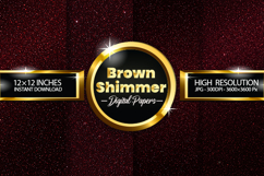 Brown Shimmer Digital Papers - 04 Variations Product Image 1