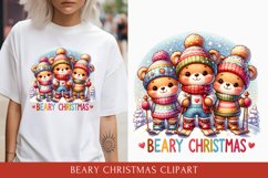 Beary Christmas clipart, bears sublimation Product Image 1