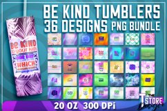 Be Kind Tumblers Bundle |Happy Quotes Sublimation|PNG v.1 Product Image 1