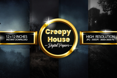 Creepy House Digital Papers - 04 Variations Product Image 1