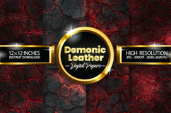 Demonic Leather Digital Papers - 04 Variations Product Image 1