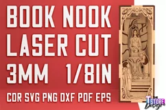 Book Nook Laser Cut SVG | Book SVG Design | CNC files Product Image 1