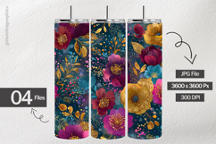 Fall Flower Digital Papers - 04 Variations Product Image 2