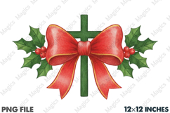 Christmas Bow Png Design Product Image 1