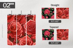 Roses Petal Tumbler Wrap| Tumbler Sublimation Wrap Product Image 1