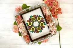 Floral Wreath SVG | 3d Layered SVG Mandala | Floral Mandala Product Image 5