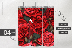 Red Roses Digital Papers - 04 Variations Product Image 2
