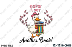 Oops I Got Another Book Goose PNG Product Image 1