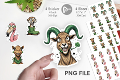 St Paddys Animal Charms Sticker Product Image 1