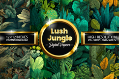 Lush Jungle Digital Papers - 04 Variations Product Image 1
