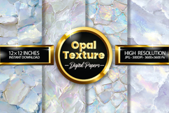 Opal Texture Digital Papers - 04 Variations Product Image 1